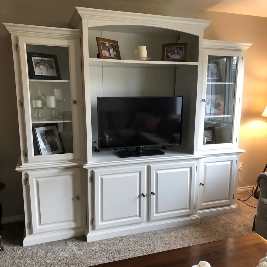 Cherry entertainment unit repainted soft white