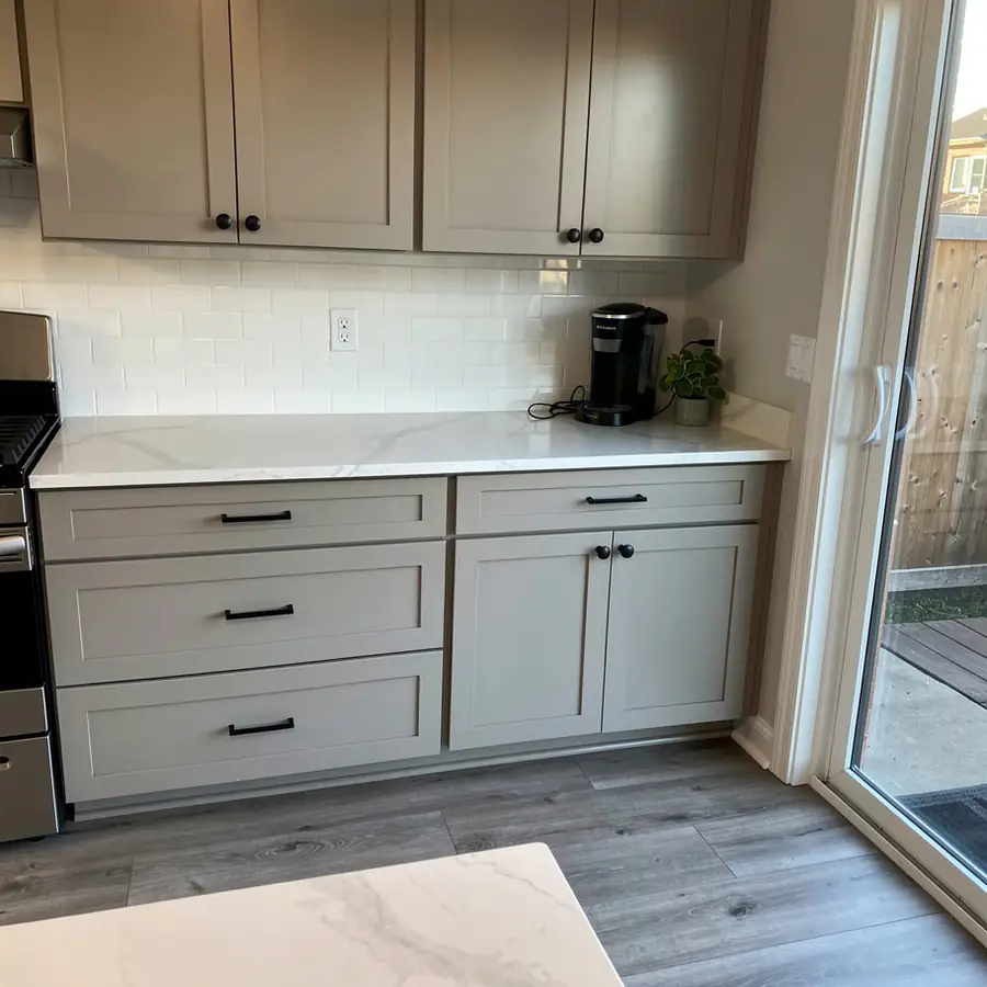 Freshly painted kitchen in Waterloo townhouse