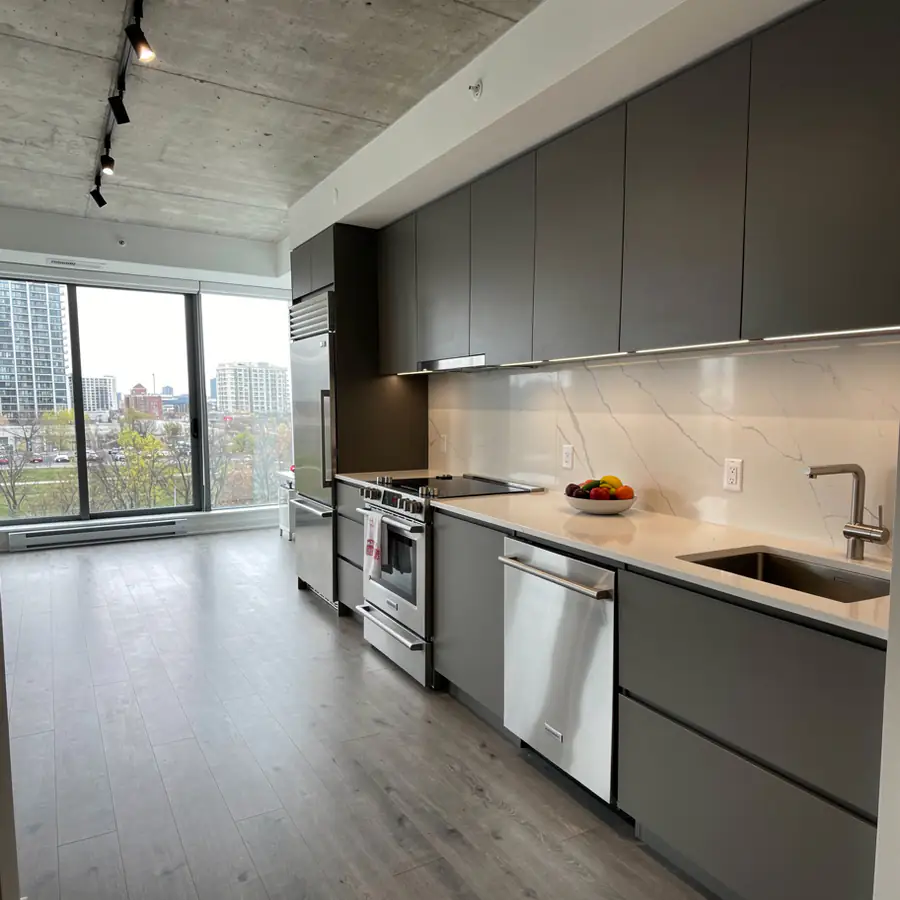 Painted condo kitchen in Uptown Waterloo