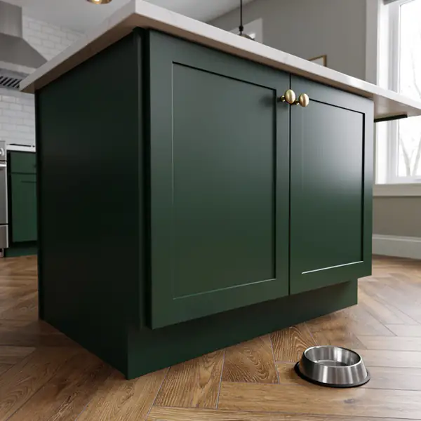 Painted IKEA cover panel and plinth