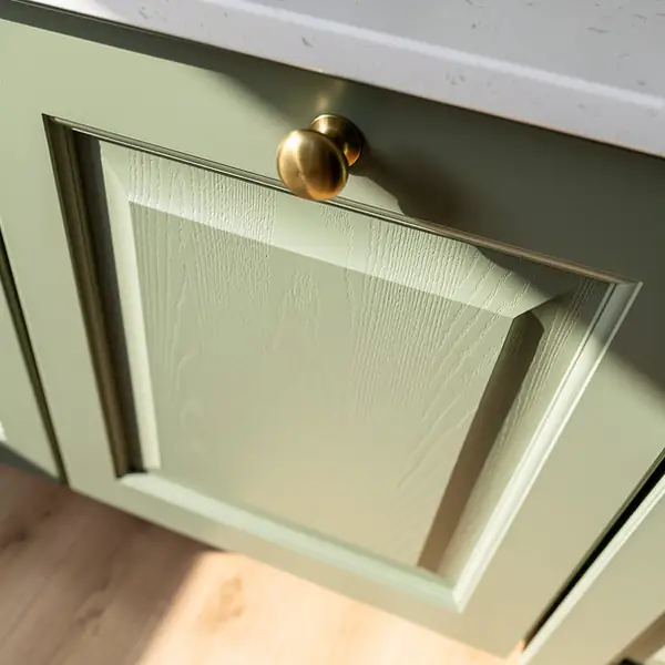 Painted oak door with visible grain texture