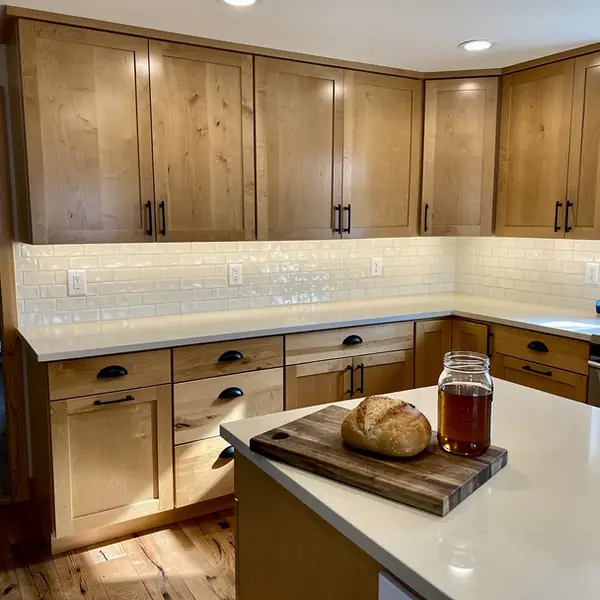 Refinished solid maple cabinets in St. Jacobs Refinished solid maple cabinets in St. Jacobs