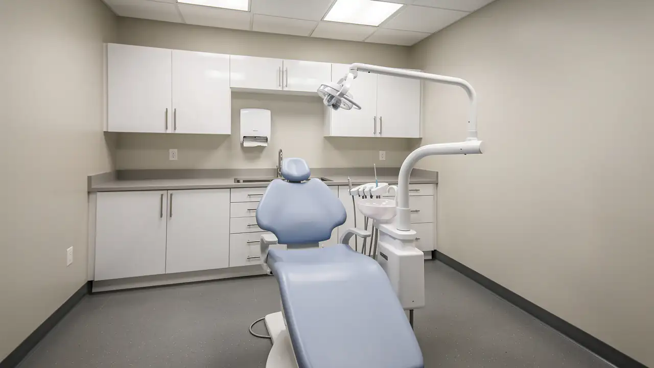 White dental operatory cabinets painted in Kitchener White dental operatory cabinets painted in Kitchener